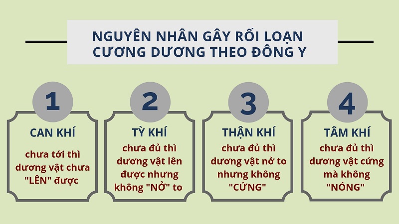 Nguyên nhân gây yếu sinh lý, rối loạn cương dương, 