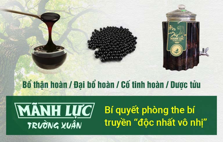 Bài thuốc thang Mãnh lực Trường xuân kết hợp 4 chế phẩm cùng lúc