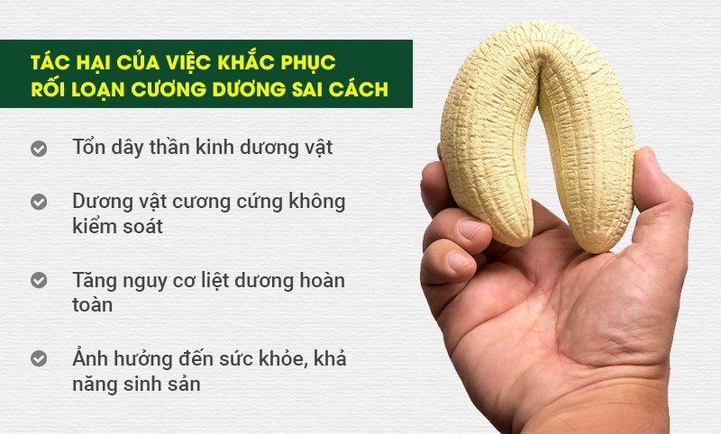 Điều trị rối loạn cương dương sai cách và những tác hại