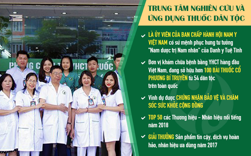 Trung tâm Nghiên cứu và Ứng dụng Thuốc dân tộc là đơn vị uy tín hàng đầu