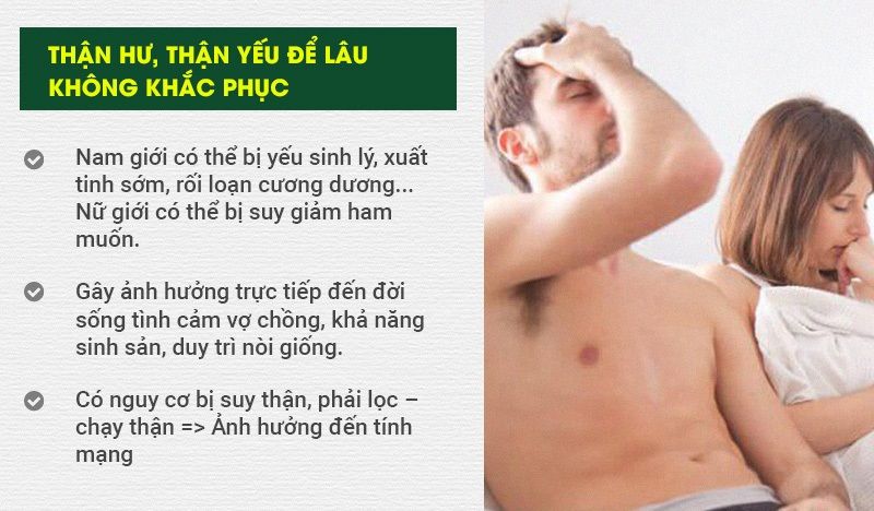 Hậu quả của thận hư, thận yếu