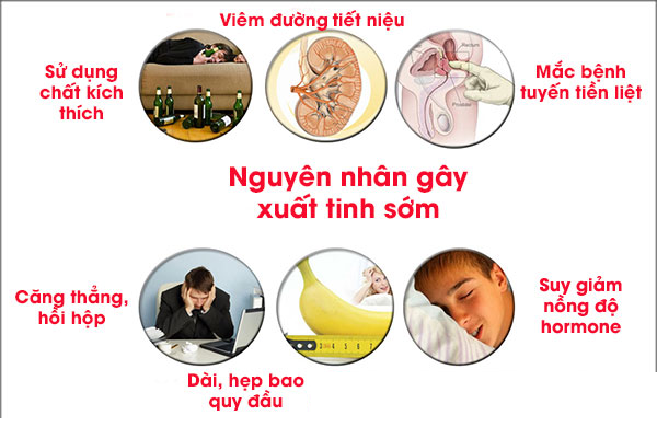 Có nhiều nguyên nhân dẫn tới tình trạng xuất tinh sớm