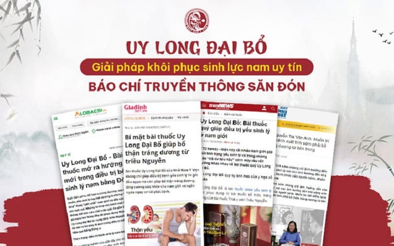 Báo chí đưa tin về bài thuốc Uy Long Đại Bổ