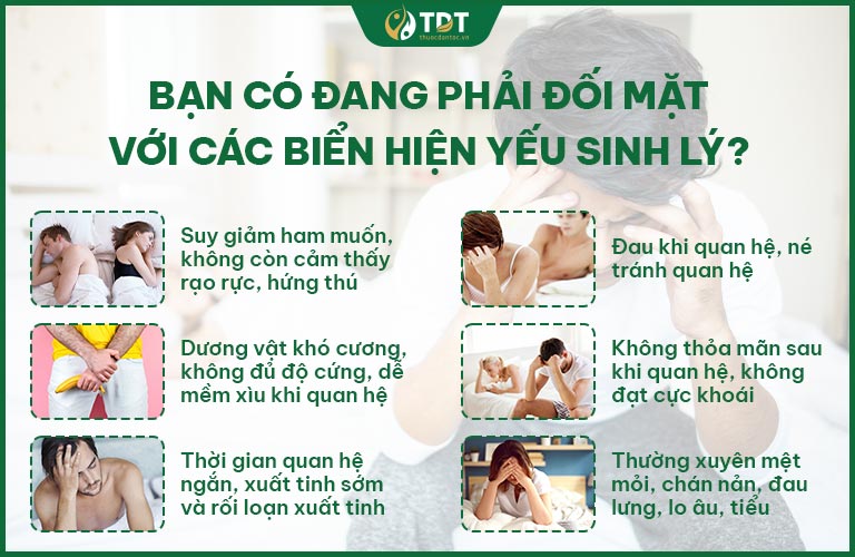 Các dấu hiệu yếu sinh lý dễ nhận biết