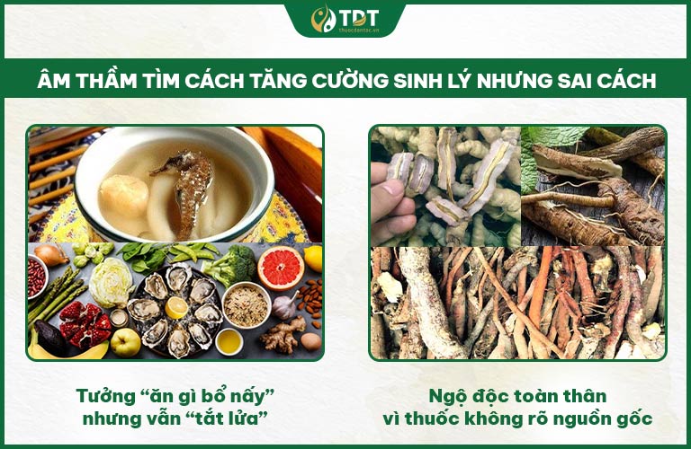 Cải thiện yếu sinh lý sai cách không mang lại tác dụng